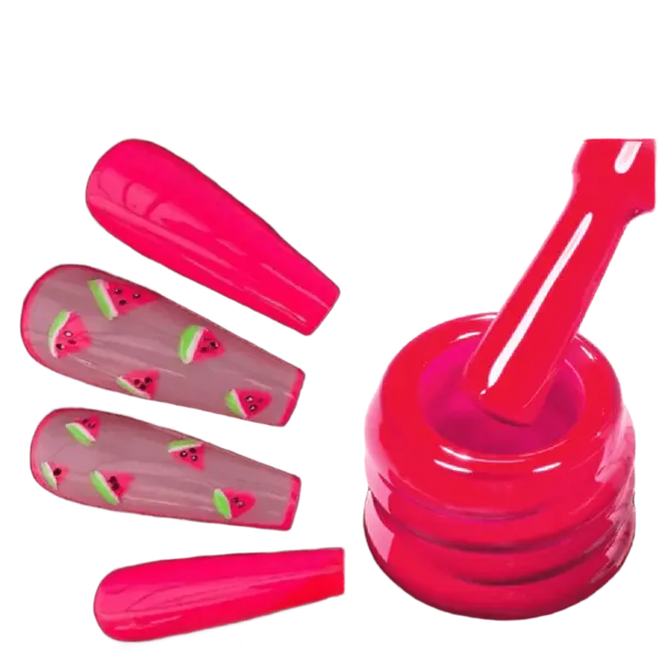 Neon Rubber Base Everin 15ml 01 - Bază Rubber Coral Neon