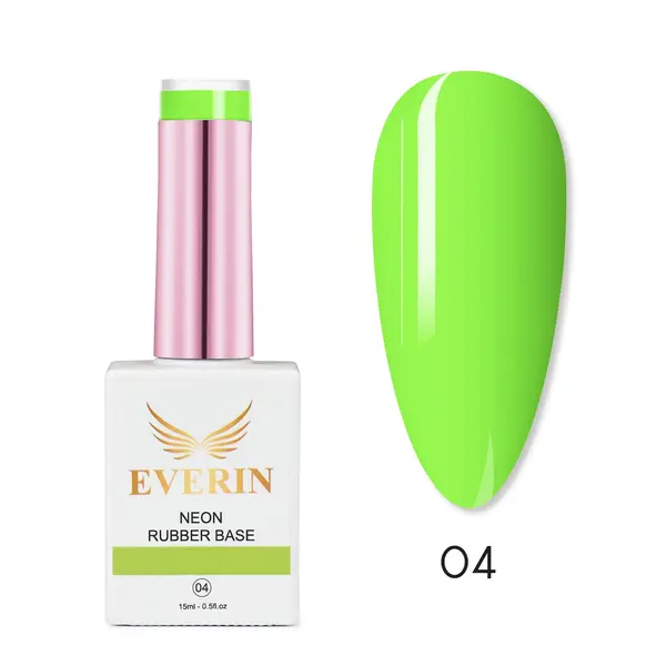 Neon Rubber Base Everin 15ml 04 - Bază Rubber Verde Lime Neon