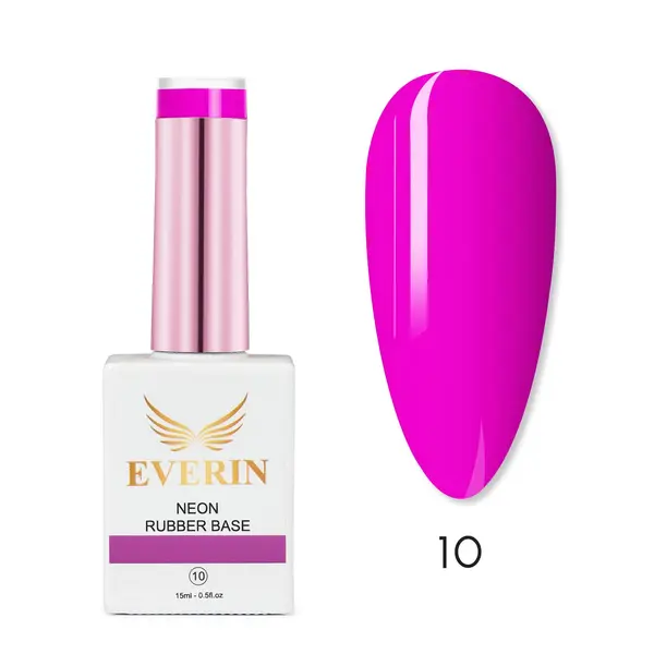 Neon Rubber Base Everin 15ml 10 - Bază Rubber Magenta Neon