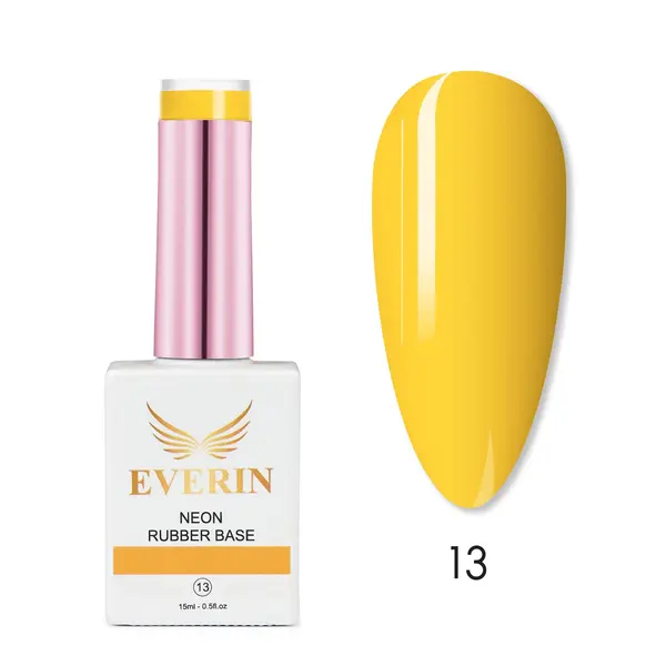 Neon Rubber Base Everin 15ml 13 - Bază Rubber Galben Solar Neon