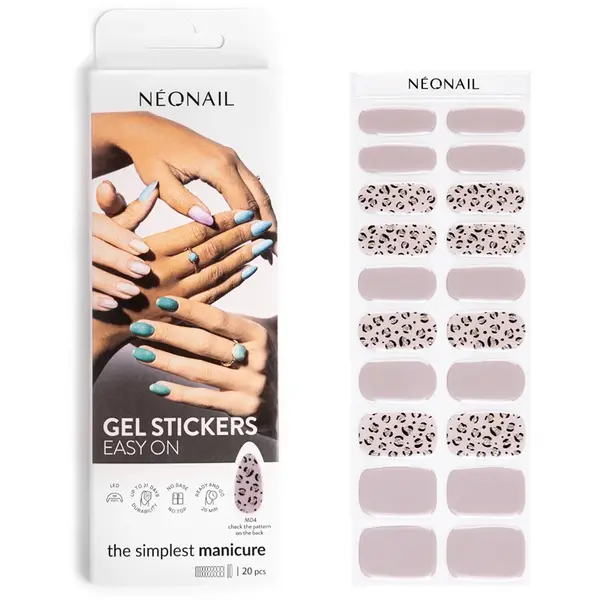 NEONAIL Easy On Gel Stickers folii autocolante pentru unghii cu utilizarea lămpii UV/LED culoare M04 20 buc