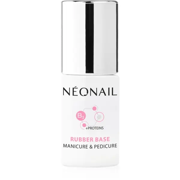 NEONAIL Manicure & Pedicure Rubber Base baza gel pentru unghii cu proteine 7,2 ml