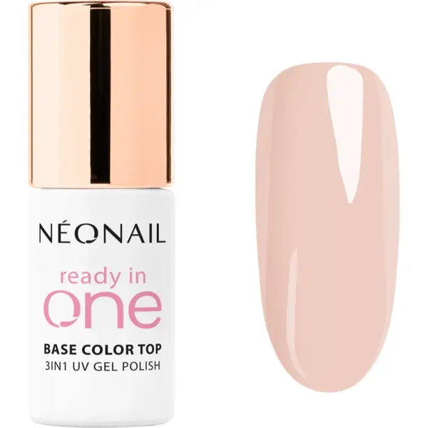 NEONAIL Ready In One 3in1 UV Gel Polish lac de unghii sub forma de gel cu pulbere de diamante culoare 03 One Apricot 7.2 ml