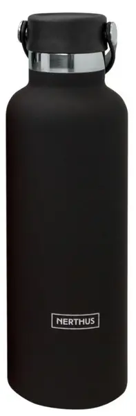 Nerthus Thermal Bottle - Negru, cu mâner, 750 ml