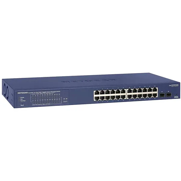 netgear Netgear ProSafe Smart 24-Port GbE PoE+ Switch, 192W, 2xSFP (GS724TP v2)