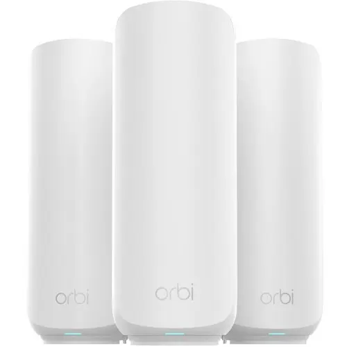 netgear Router Wireless Netgear Orbi Mesh 370 Series RBE371, Dual Band, Wi Fi 7, 2.4 GHz: 1200 Mbps, 5 GHz: 2400 Mbps, 3 bucati, Alb