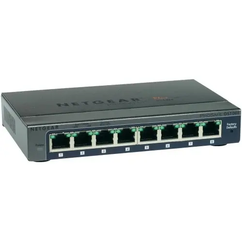 netgear Switch Netgear GS108E, 8 porturi Gigabit plus, desktop