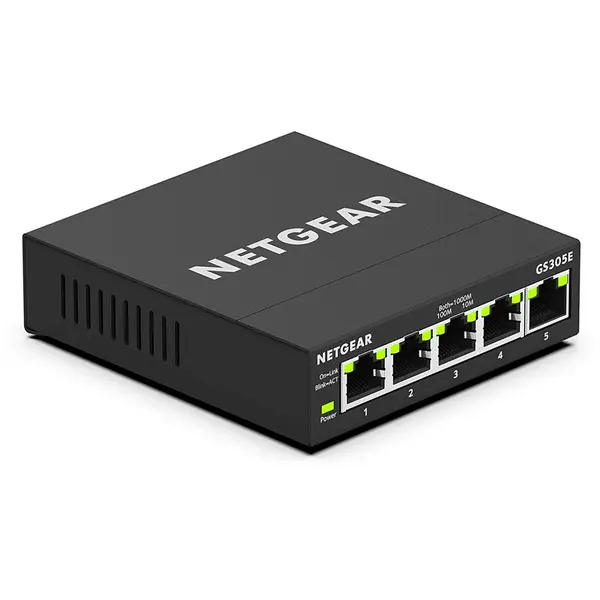 netgear Switch NetGear ProSAFE GS305E, 5 porturi Gigabit Smart Managed Plus, Desktop