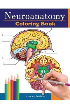 Neuroanatomy Coloring Book: Incredibly Detailed Self-Test Human Brain Coloring Book for Neuroscience Perfect Gift for Medical School Students, Nur - Anatomy Academy