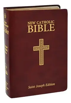 New Catholic Bible--Medium Print (Burgundy), Leather/***