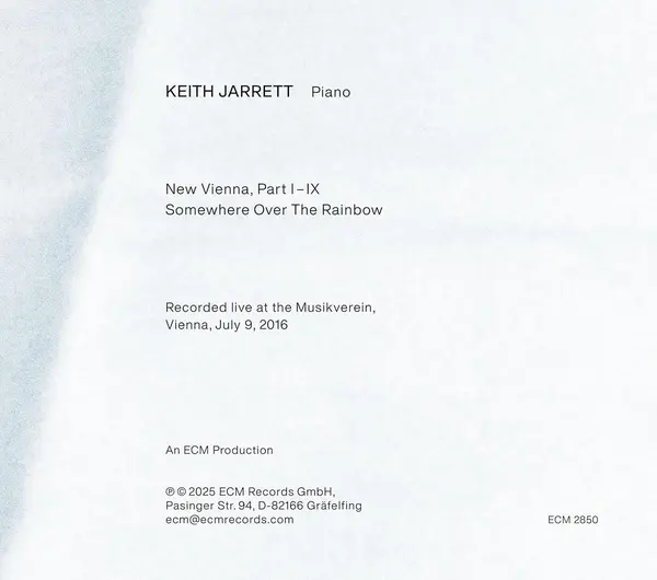 New Vienna (At The Musikverein, 2016) - Vinyl | Keith Jarrett