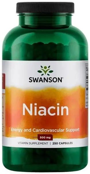 Niacin, 500 mg, 250 capsule, Swanson