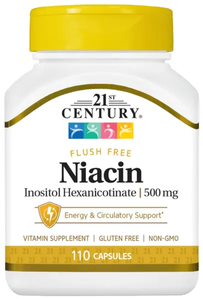 Niacin Flush Free, 500 mg, 110 capsule, 21st Century