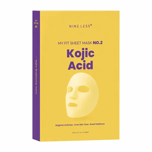 NINE LESS - My Fit Sheet Mask No.2 Kojic Acid, 1 Box, 20g x 5ea
