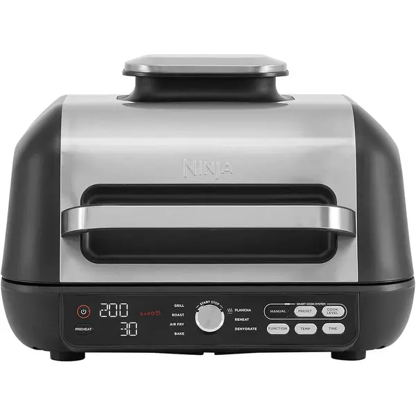 NINJA Gratar electric NINJA Foodi AG651EU, functie friteuza aer cald, 2460W, 3.78l, Negru