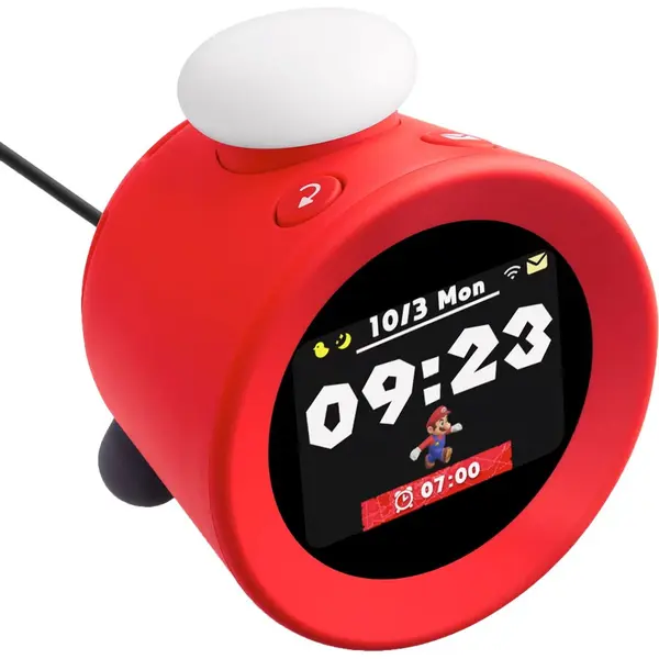 NINTENDO Ceas desteptator digital interactiv Nintendo, Rosu