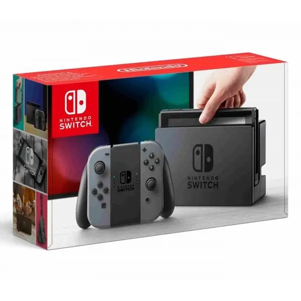 NINTENDO Consola Nintendo Switch v2 cu baterie extinsa, Grey Joy-Con
