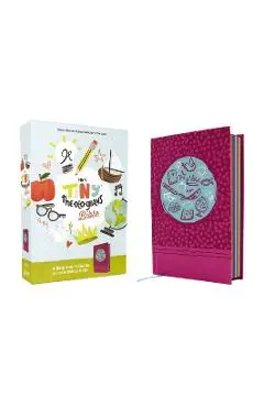 Nirv, Tiny Theologians Bible, Leathersoft Over Board, Pink, Comfort Print: A Beginner's Guide to the Bible - For Kids - Amy Gannett