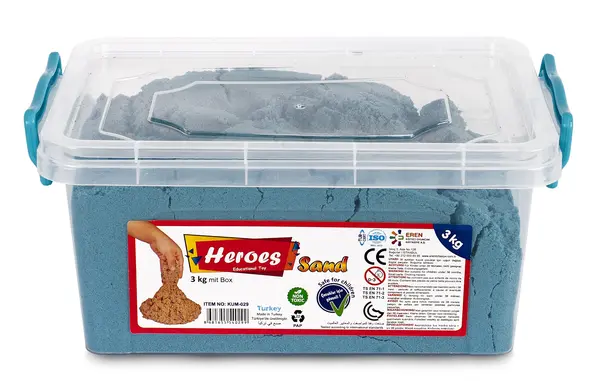 Nisip de joacă Heroes - Culoare albastră, 3000 g