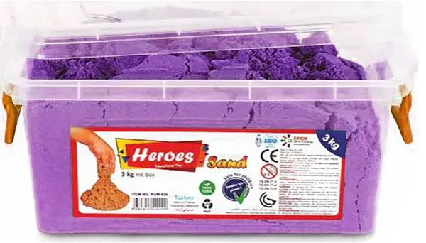 Nisip de joacă Heroes - Culoare mov, 3 kg