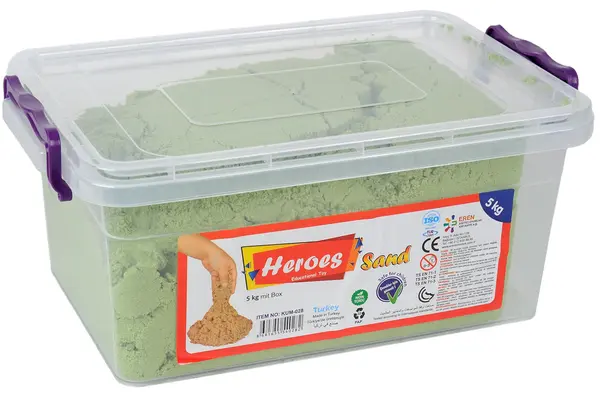 Nisip kinetic Heroes - 5 kg, verde