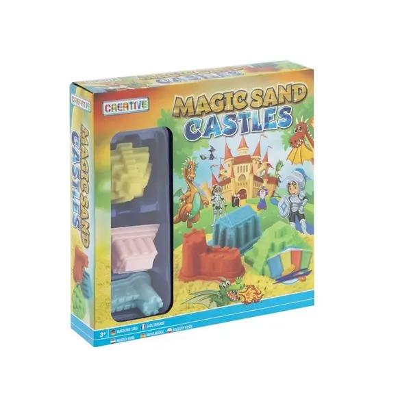 Nisip magic cu forme pentru castel din nisip