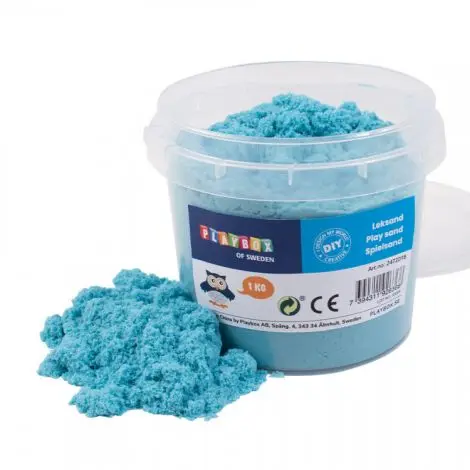 Nisip senzorial modelabil albastru deschis Play sand 1 kg PLAYBOX PB2472018