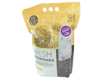 Nisip silicat pentru pisici ,M-PETS, FRESH DIAMONDS SILICAT, Lavanda, 5L