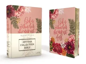 Niv, Artisan Collection Bible, Cloth Over Board, Pink Floral, Designed Edges Under Gilding, Red Letter Edition, Comfort Print, Hardcover/Zondervan