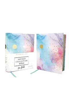 Niv, Artisan Collection Bible for Girls, Cloth Over Board, Multi-Color, Art Gilded Edges, Red Letter Edition, Comfort Print - Zondervan