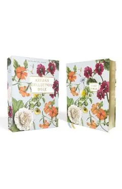 Niv, Artisan Collection Bible, Leathersoft, Blue Floral, Red Letter Edition, Comfort Print - Zondervan