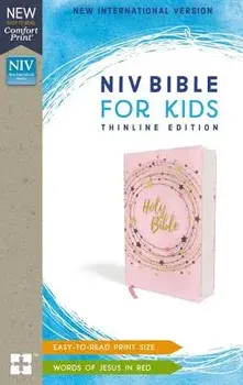 Niv, Bible for Kids, Flexcover, Pink/Gold, Red Letter Edition, Comfort Print: Thinline Edition, Paperback/Zondervan