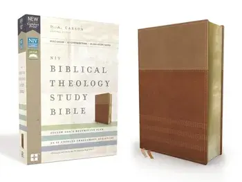 NIV, Biblical Theology Study Bible, Imitation Leather, Tan/Brown, Comfort Print: Follow God's Redemptive Plan as It Unfolds Throughout Scripture/D. A. Carson
