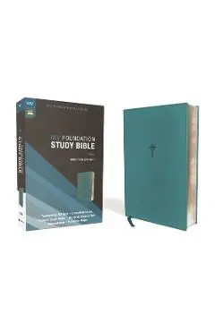 Niv, Foundation Study Bible, Leathersoft, Teal, Red Letter - Zondervan
