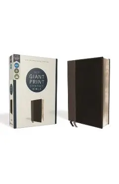 Niv, Giant Print Compact Bible, Leathersoft, Black, Red Letter Edition, Comfort Print - Zondervan