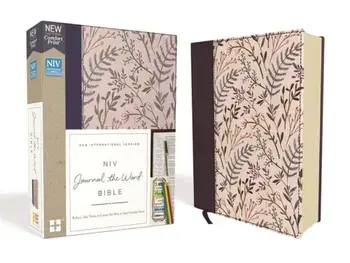 NIV, Journal the Word Bible, Cloth Over Board, Pink Floral, Red Letter Edition, Comfort Print: Reflect, Take Notes, or Create Art Next to Your Favorit, Hardcover/Zondervan