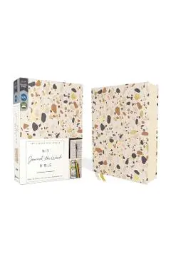 Niv, Journal the Word Bible (Perfect for Note-Taking), Cloth Over Board, Cream, Red Letter, Comfort Print: Reflect, Take Notes, or Create Art Next to - Zondervan