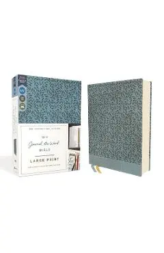 Niv, Journal the Word Bible (Perfect for Note-Taking), Large Print, Leathersoft, Teal, Red Letter, Comfort Print: Reflect, Take Notes, or Create Art N - Zondervan