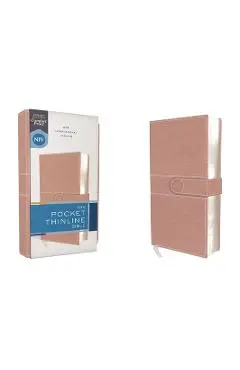 Niv, Pocket Thinline Bible, Leathersoft, Pink, Snap Closure, Red Letter, Comfort Print - Zondervan