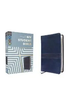 Niv, Student Bible, Personal Size, Leathersoft, Navy, Comfort Print - Philip Yancey