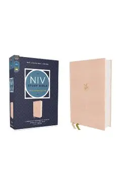 NIV Study Bible, Fully Revised Edition (Study Deeply. Believe Wholeheartedly.), Cloth Over Board, Pink, Red Letter, Comfort Print - Kenneth L. Barker