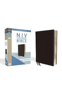 NIV, Thinline Bible, Bonded Leather, Black, Red Letter Edition - Zondervan