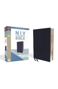NIV, Thinline Bible, Bonded Leather, Navy, Red Letter Edition - Zondervan