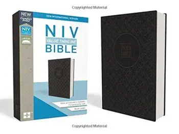 NIV, Value Thinline Bible, Imitation Leather, Gray/Black, Hardcover/Zondervan