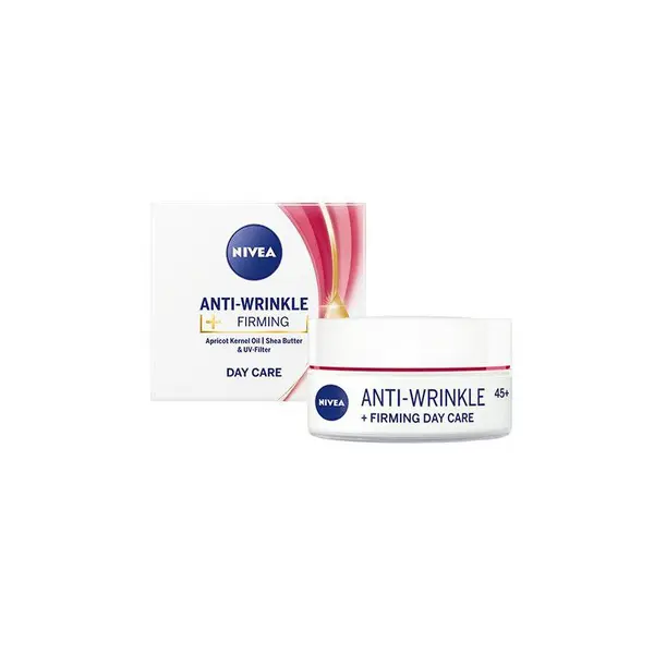 NIVEA AntiWrinkle+ Cremă fermă de zi împotriva ridurilor 45+ Volum 50 ml
