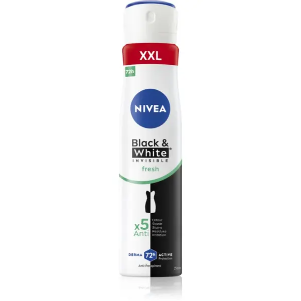 NIVEA Invisible Black & White Fresh spray anti-perspirant pentru femei 250 ml