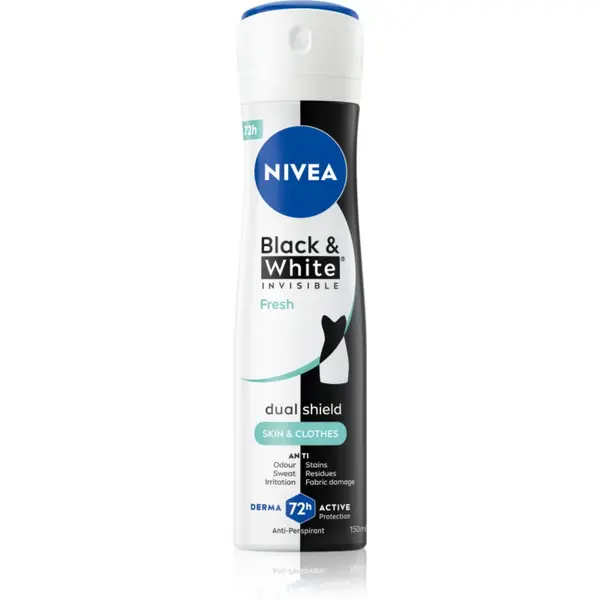 NIVEA Invisible Black & White Fresh spray anti-perspirant pentru femei 150 ml