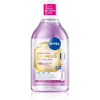 NIVEA Luminous Skin Glow apa pentru curatare cu particule micele pentru o piele mai luminoasa