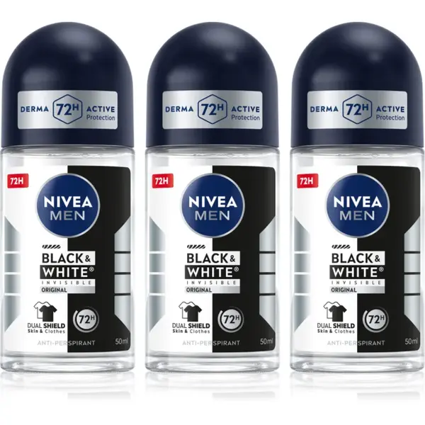 NIVEA MEN Black & White Invisible Original deodorant roll-on antiperspirant ambalaj economic