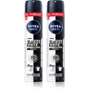 NIVEA MEN Black & White Invisible Original spray anti-perspirant ambalaj economic